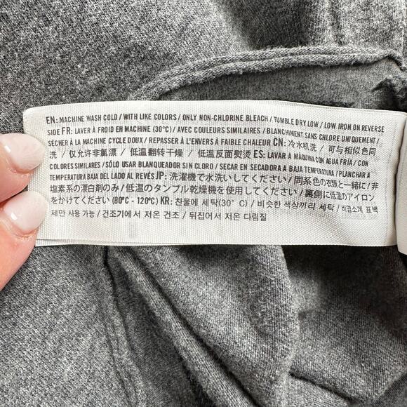 Abercrombie & Fitch Muscle Tee Long Sleeve Stitched Spell Out Gray Men's Medium - Picture 10 of 11